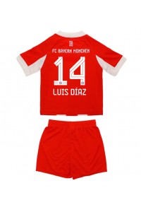 Bayern Munich Luis Diaz #14 Babyklær Hjemme Fotballdrakt til barn 2025-26 Korte ermer (+ Korte bukser)